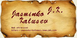 Jasminko Kalušev vizit kartica